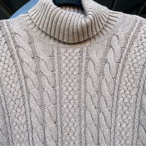 JEANNE PIERRE Women’s Large Turtleneck Sweater - Beige